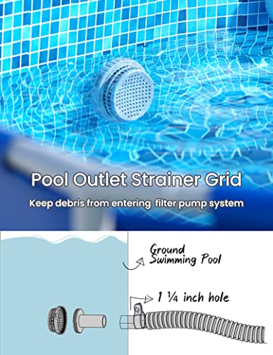 SUMMERBUDDY Above Ground Pool Parts Kit, Split Plunger Valve and Adapters | Includes split and standard plunger valves, 1.5" inlet nozzle, 1.25" outlet strainer and hose adapter for compatible pools.