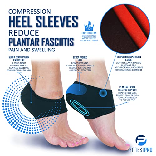 Plantar Fasciitis Foot Pain Relief 14-Piece Kit – Premium Planter Fasciitis Support, Gel Heel Spur & Therapy Wraps, Compression Socks, Foot Sleeves, Arch Supports, Heel Cushion Inserts & Heel Grips - style: Large