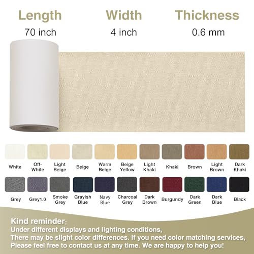 Gheeidau Canvas Repair Tape 4×70 Inch Waterproof Self-Adhesive Fabric Repair Patch for Repairing Boat Covers,Tents,Patio Umbrellas,Car Seats,Luggage,Sofas.(Beige) - color: Beige, size: 4"×70"