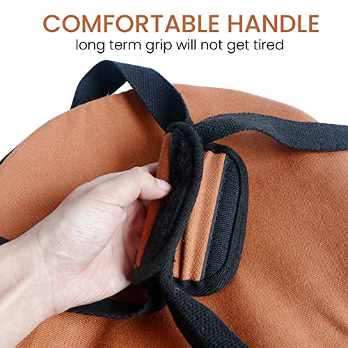 Camping Tableware Carrying Bag, 13.7L Large Capacity Waterproof Picnic Flatware Storage Bag, Outdoor BBQ Round Storage Bag for Plates Dishes Pots Bowls Utensils