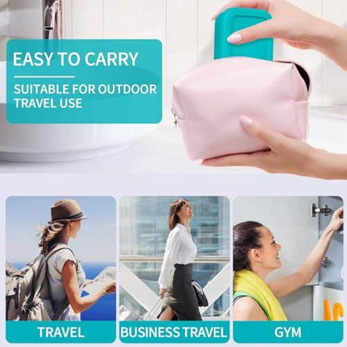 Leak Proof Travel Soap Case,Large Silicone Travel Soap Holder,Portable Soap Box with Drainage Layer,Bathroom Shatter Proof,Suitable for Travel, Bathroom, Camping, Gym(Green) - color: Green
