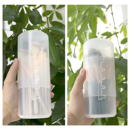 Makeup Brush Holders, 8 Pack of Make up Brushes Organizer Travel Case Retractable Plastic Travel Makeup Brush Holder For Vanity Makeup Artist Brushes Storage Cup - color: Plastic Clear-8pcs