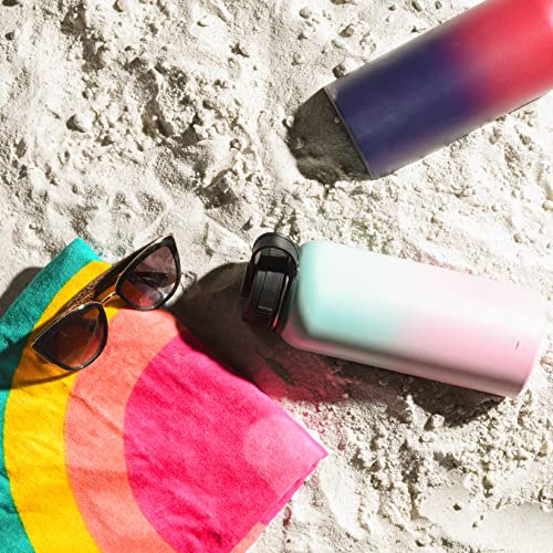 22 oz Insulated Water Bottle with Leakproof Lid, Stainless Steel - color: Purple Orchid, size: 22 Ounces