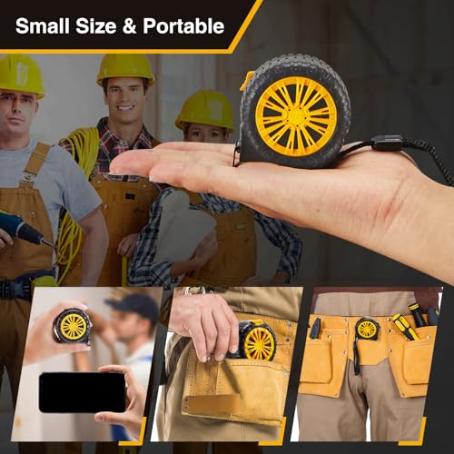 Tape Measure 16 Ft, Self-Locking Retractable Measuring Tape, Inch/Metric Scale, Easy to Read, Perfect for Construction, Carpenters, Handicrafts (16FT)