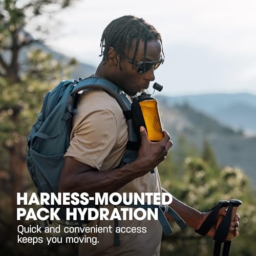 HydraPak PackFlask Harness Mounted Water Bottle (500ml or 750ml) - color: Sage Green, size: 25 Ounces
