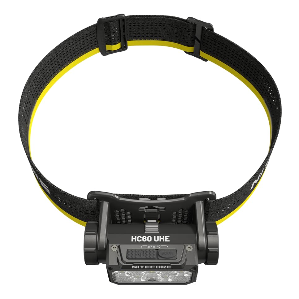 Nitecore HC60 UHE 1600 Lumen Headlamp, USB-C Rechargeable with White and Red Beams for Night Runing, Camping, Hiking, Hunting, and Industrial Work Sticker