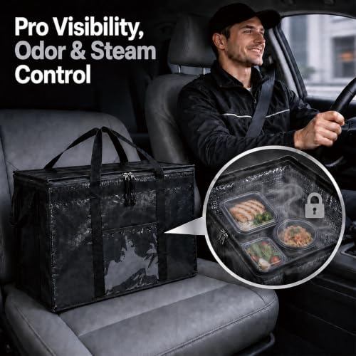 NZ home PRO Large Insulated Food Delivery Bag (3XL, Red, 1 Pack) - color: Red, size: 3XL (PRO)