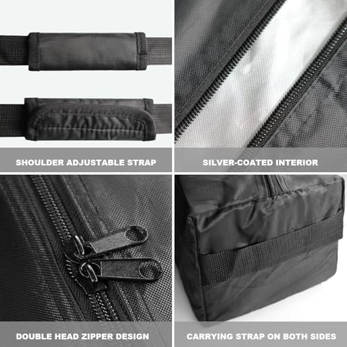 67 Inch Waterproof Umbrella Storage Bag for Outdoor Beach Umbrella bag, Oversized Hammock and Steel Stand With Handles and Zippers,Tent Pole Bags,Travel Sports Equipment Bags,Black