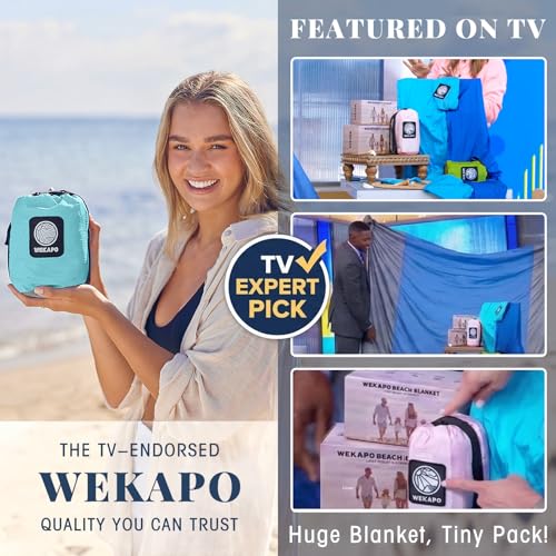 WEKAPO Beach Blanket Sandproof Waterproof, Extra Large Beach Mat, Oversized & Compact Sand Free, Quick Drying Beach Essentials for Vacation, Cruise, Picnic & Camping with Stakes - color: Grey, size: 9x7 FT (1～5 person)