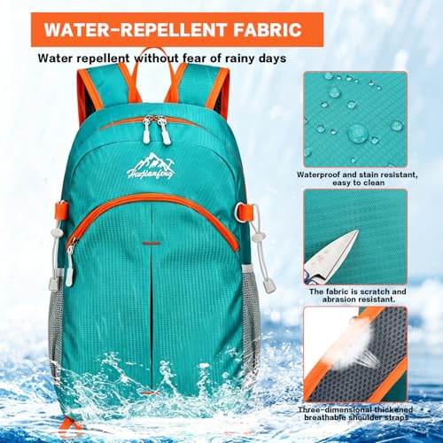 20L Hiking Daypack Packable, Lightweight Water Resistant Camping Backpack, Foldable Travel Backpack for Men Women Outdoor Gear - color: Heise-xiao