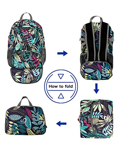 WATERFLY Small Lightweight Packable Backpack: 20l Ultra Light Foldable Travel Hiking Camping Daypack Day Pack for Man Woman | 20L,Recycled nylon material,Multi-compartment storage,Water-resistant,Everyday carry,Ultra Light Foldable Travel Day Pack - color