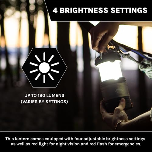 Cascade Mountain Tech Pop-Up IPX4 Water-Resistant LED Lantern with 4 Light Modes - 3 Pack - size: 3 Pack, style: Multi-Mode Pop-Up Lantern (3-pack)