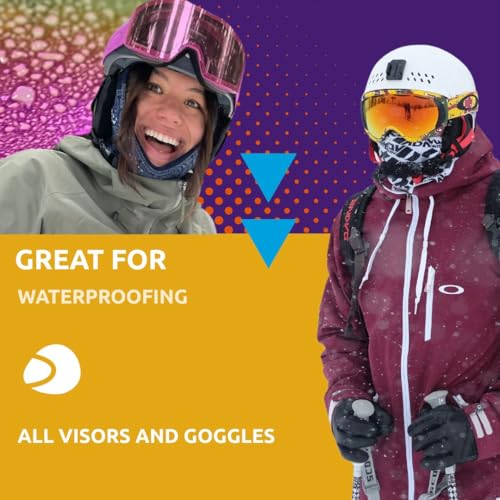 Nikwax Visor Proof Spray-On Waterproofing, Adds Water Repellency and Enhances Clear Vision on Motorcycle Visors and Ski Goggles