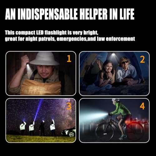 ULTRAFIRE 1000 LM Single Mode Tactical Flashlight with Holster for Police | Nighttime law enforcement, security patrols, and outdoor hiking