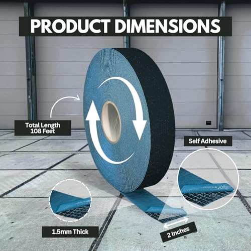 DuraMark RPT-750 Reflective Pavement Marking Tape, Black, 2 in x 108 ft | Permanent rubber base bonds to asphalt and concrete; glass-bead reflectivity improves low-light visibility. - color: Black, size: 2 Inch x 108 Ft
