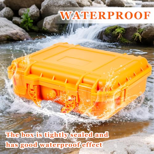 Relaxweex 8.5 x 6.5 x 3.7 Inch Hard Case, Grid Shell, Orange - color: Orange, size: 8.5 x 6.5 x 3.7 Inch, style: Grid Shell