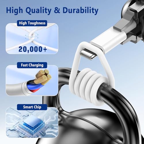 Exeric USB C to Lightning Cable 6FT 2Pack [MFi Certified] | Type C iPhone Charger Cord Power Delivery iPhone Fast Charger Cable for iPhone 14 13 12 11 Pro Max Xr Xs 8 7 6 Plus - size: 6FT