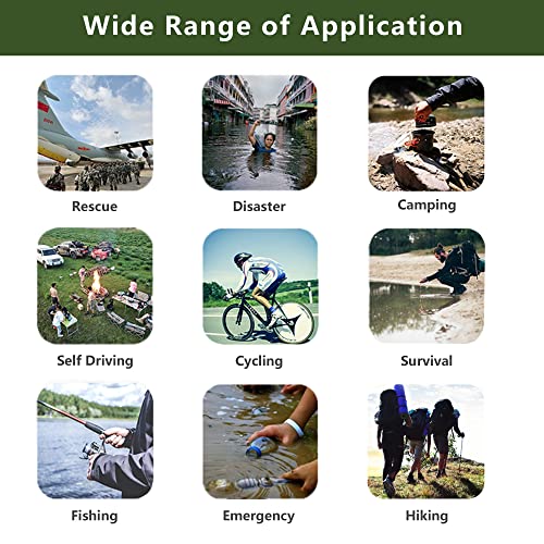 Portable Water Filter Survival Gear High Precision and Large Flow Optional 2 in 1 Water Purification for Hiking, Camping, Travel, and Emergency Preparedness