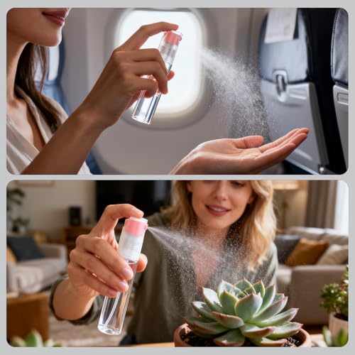 4 Pack Refillable Spray Bottle, Reversible Small Empty Spray Bottle with Fine Mist, Leak Proof - for Cleaning Solutions, Mosquito prevention, Face & Hair Mist - 4pk 1 OZ / 30 ML - color: Terracotta, size: 1 Ounces