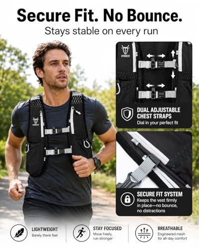 UTOBEST Running Vest Lightweight Hydration Vest Pack 5L UTR104 - color: Green Vest 5L - Only Vest