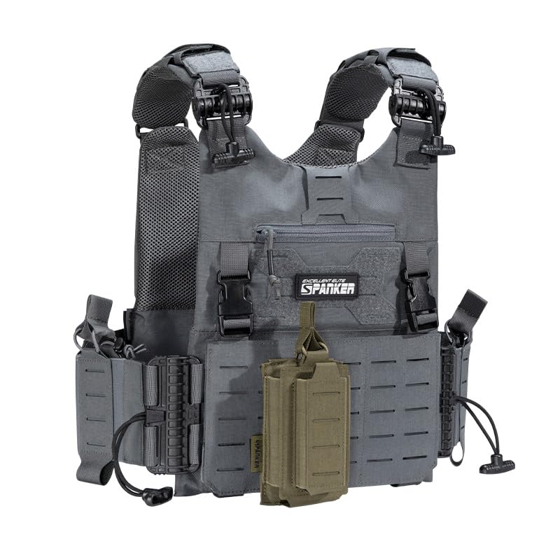 EXCELLENT ELITE SPANKER Tactical Open-Top Single/Double/Triple Molle Mag Pouch for Pistol Mag Pouch Tactical Bag Accessories Holder - color: Ranger Green