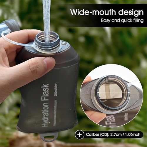 GUYI GYGYL Soft Flask, Collapsible Water Bottle for Sports, 150ml Grey - color: 150ml Grey