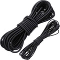 WILLBOND 1/8 Inch x 25 Feet and 1/4 Inch x 25 Feet Bungee Shock Cord, Elastic Nylon Cords Marine Kayak Heavy Stretch String Rope and Tie Down Trailer Strap (Black)