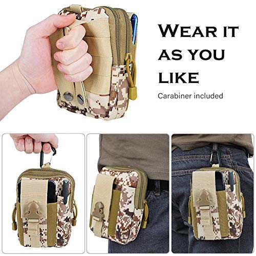 Utility Pouch Gadget Belt Waist Bag with Cell Phone Holder for Compact Carry Waist Pack - color: 5.Camouflage