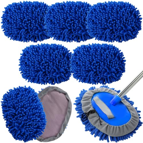 Layhit 5 Pcs Car Wash Mitt Set, Brush Not Included, Royal Blue - color: Royal Blue