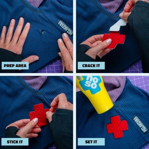 Polartec Power Grid Fleece Repair Patch – Peel & Stick No-Sew Fleece Patches for Fleece Jackets, Pullovers, Hoodies, Vests, Base Layers & Mid-Layers, Soft Warm Breathable Gear Patch - color: Strawberry