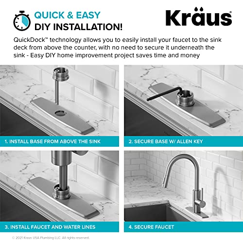 KRAUS Spot Free Stainless Steel Pull Down Kitchen Faucet KPF-2620SFS - color: Spot-Free Stainless Steel, style: Pull Down Faucet