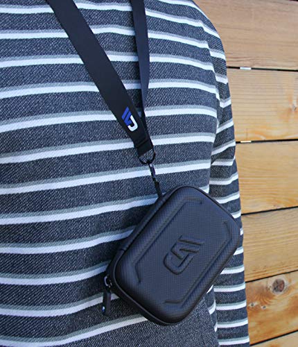 CASEMATIX Case Compatible with Garmin Edge 1050, Edge 850, Edge 840, eTrex Solar, eTrex SE, eTrex 22x, 30x, Touch 35 & More – Hard Shell GPS Carrying Case with Lanyard for Devices up to 4.75"