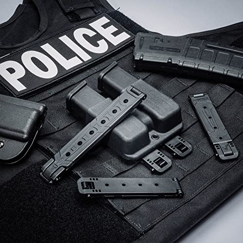 3" Molle-Lok (Pair with Mounting Hardware) - MOLLE Attachment Clip for Vests, Backpacks, Holsters, Mag Pouches, TASER, and More - Molle-Lok 3 inch by Blade-Tech Holsters