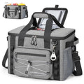Maelstrom 30/40 Can Soft Cooler Bag, Leakproof Insulated Ice Chest | 24h Cold (With Ice), 5-Layer Insulation, Multi-Pockets ,Lightweight,Perfect For Camping, Beach, Hiking, Kayaking, Road Trips - color: 5.Gray with lid, size: 30 Can