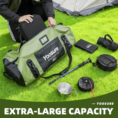 80 lt Waterproof Duffel Bag Motorcycle Dry Bag Backpack, Waterproof Zippered Bags with Backpack Spacer Pad for Kayaking Rafting Boating Canoeing Camping Paddle Beach (Black) - color: Black