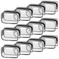 TISRATOK 12 PCS Clear Makeup Bags with Zipper, TSA Approved Toiletry Pouch - color: Black, size: Small