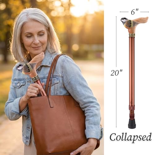 Asterom Canes for Women, Fashionable Bird Walking Cane for Women, Fancy