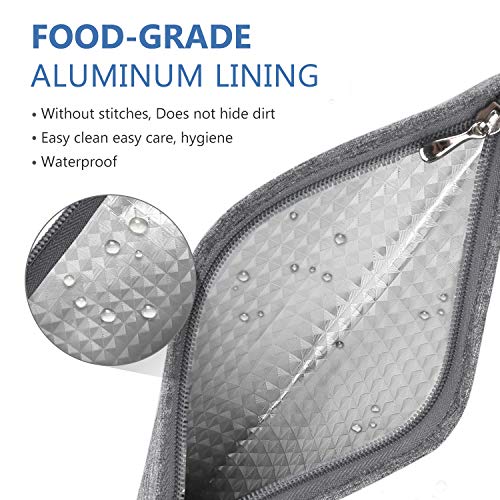 Aosbos Reusable Straws & Chopsticks Case, Portable Carrying Bag, Small Pouch for Stainless Steel, Silicone, Plastic, Straws, Travel Utensil Sets - Grey - color: Grey x 1