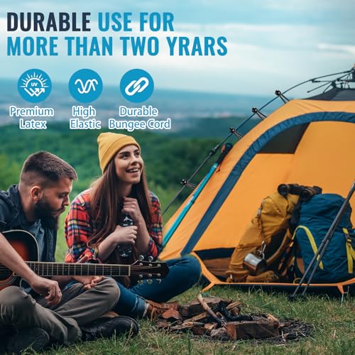 100 Pack Ball Bungee Cords 4 Inch, Heavy Duty Bungee Cord with Balls Canopy Tarp Tie Downs Bungee Balls for Camping, Shelter,Cargo,Tent Poles UV Resistant - size: 4 Inch