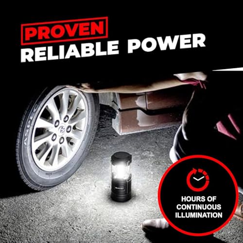 GearLight Rechargeable Camping Lantern - 2 Portable LED Lanterns with Magnetic Base and Foldable Hook for Emergency Use or Campsites, Essential Hurricane Survival Kit - Black - color: Black (Rechargeable)