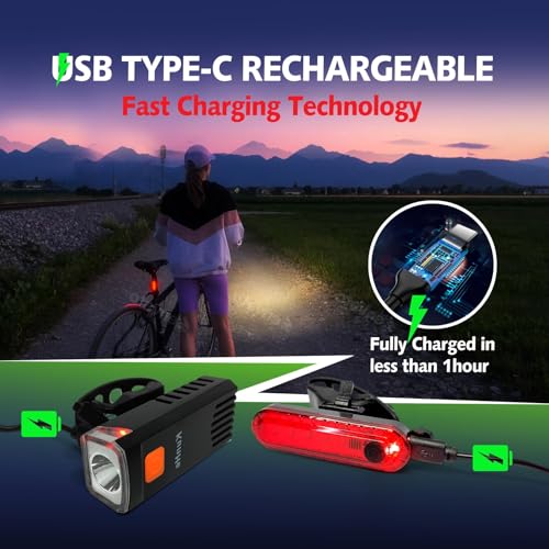 Kunhe USB-C Rechargeable Bike Lights Front and Rear(2or4or10or20 Packs) Night Riding for Kids &Adults 3 Lights Modes Used as a Safety Indicator Light for Skateboards Strollers and Wheelchairs - size: 20 Set