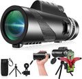 Monocular-Telescope 80x100 High Powered Monoculars High Definition for Adults High Powered with Smartphone Adapter Telescope Wildlife Bird Watching Travel Camping Hiking-Black - color: Green