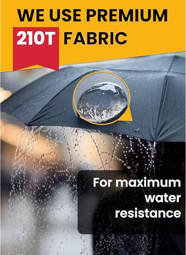 Raintrend Windproof Travel Umbrellas for Rain Automatic +10% Bigger Canopy Strong Frame Compact Folding Portable Umbrella for Women Men Backpack Purse - color: F1 Reflective Strip