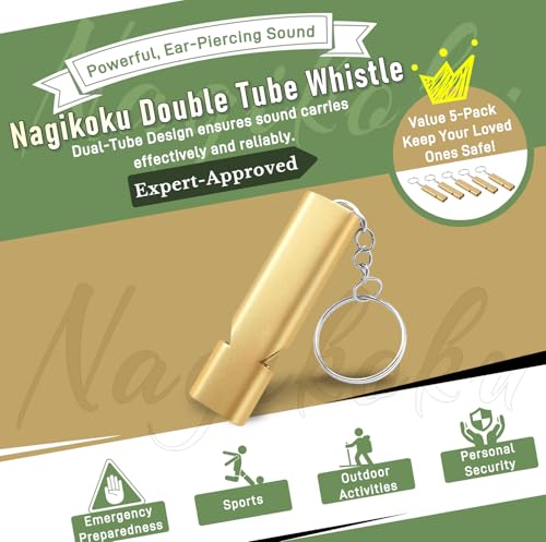Whistle Emergency Whistles Premium Lifeguard Safety Whistle for Rescue Signaling Outdoor Bear Whistle Kids Sports Loud Whistles - color: 5 Pack Silver