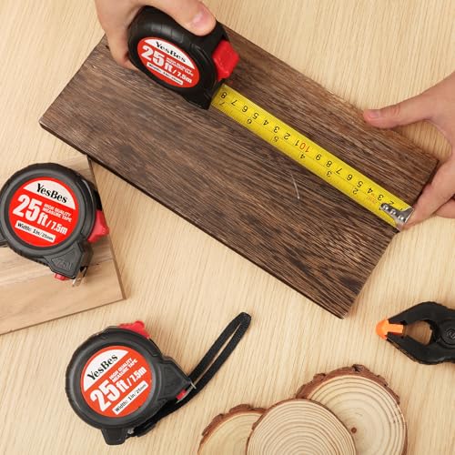 Tape Measure 25 ft, 10 Pack Bulk Easy Read Measurement Tape, Self-Locking Measuring Tape Retractable 25 FT by 1 in - color: 10 Pack