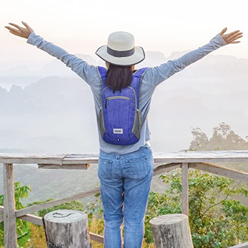 G4Free 10L/15L Hiking Backpack Lightweight Packable Hiking Daypack Small Travel Outdoor Foldable Shoulder Bag - color: Blue, size: 10L