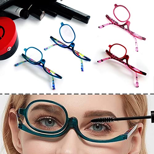 Sehnsucht 2 Pairs Eye Make Up Reading Glasses Womens Magnifying Cosmetic Readers Rotating Makeup Glasses for Women