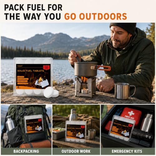 Solid Fuel Tablets - Compact Size, High Energy, Safe and Reliable - size: 12-14