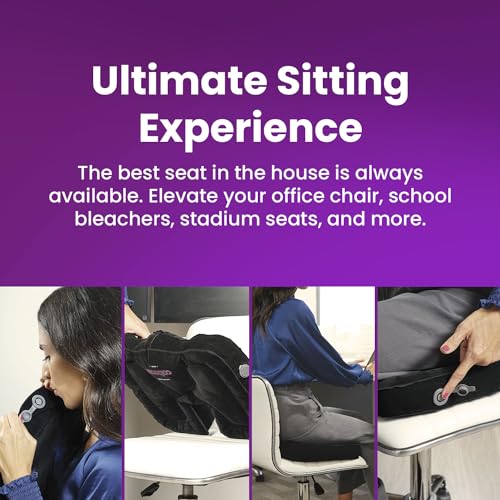Cabeau Evolution Cushion Portable & Lightweight Inflatable Seat Cushion - Ideal for Office Chairs, School Bleachers, Stadium Seats, and Wheelchairs - Comfort on The Go - size: One Size