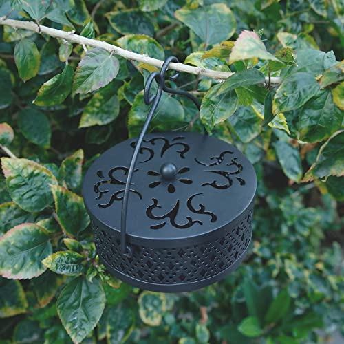 MyLifeUNIT Mosquito Coil Holder, Retro Portable Mosquito Incense Burner for Home and Camping (Black) - color: Black